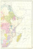 AFRICA East sheet..showing steamship routes. Bacon 1895 old antique map chart