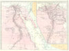 EGYPT. North sheet. Inset Suez Canal Nile Delta. Bahari Vostani. Bacon 1895 map
