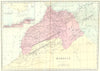 MOROCCO. Inset map of the Strait of Gibraltar. Bacon 1895 old antique