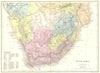 SOUTH AFRICA. & parts of Namibia Botswana Mozambique. Bacon 1895 old map