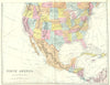 USA CENTRAL AMERICA CARIBBEAN. North America South sheet. Mexico.Bacon 1895 map