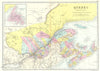 CANADA East. QUEBEC New Brunswick Nova Scotia Newfoundland . Bacon 1895 map