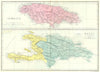 JAMAICA & HISPANIOLA. Haiti Santo Domingo Dominican Republic. Bacon 1895 map