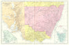 NEW SOUTH WALES VICTORIA South Australia.Inset Tasmania, WA. Bacon 1895 map