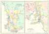 AUSTRALIA. Western Australia; South Australia. Bacon 1895 old antique map