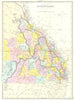 QUEENSLAND. Colony of Queensland, Australia. Bacon 1895 old antique map chart