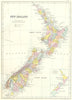 NEW ZEALAND. Inset provinces. Bacon 1895 old antique vintage map plan chart