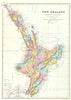 NEW ZEALAND. New Zealand North Island. Bacon 1895 old antique map plan chart