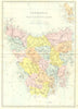 AUSTRALIA. Tasmania or Van Diemen's Land. Bacon 1895 old antique map chart
