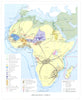 AFRICA. Precolonial Africa 8th-16th centuries 1973 old vintage map plan chart