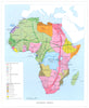 AFRICA. Colonial Africa. European occupation 1973 old vintage map plan chart