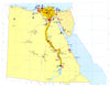 EGYPT. Economy industry trade farming agriculture resources 1973 old map