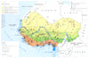 WEST AFRICA. Economy industry trade farming agriculture resources 1973 old map