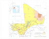 MALI. Mali; Republic of Mali 1973 old vintage map plan chart