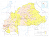 BURKINA FASO. Upper Volta; Republic of upper Volta 1973 old vintage map chart