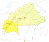 BURKINA FASO. Upper Volta; Economy industry trade farming resources 1973 map