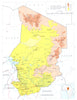 CHAD. Chad; Republic of Chad 1973 old vintage map plan chart