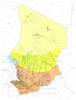 CHAD. Economy industry trade farming agriculture resources 1973 old map