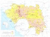 GUINEA. Guinea; Republic of Guinea 1973 old vintage map plan chart