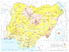 NIGERIA. Nigeria; Federal Republic of Nigeria 1973 old vintage map plan chart