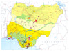 NIGERIA. Economy industry trade farming agriculture resources 1973 old map