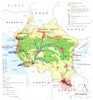 CENTRAL AFRICA. Economy industry trade farming agriculture resources 1973 map