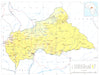 CENTRAL AFRICAN REPUBLIC. Central African republic 1973 old vintage map chart