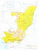 CONGO. Congo People's Republic of Congo 1973 old vintage map plan chart