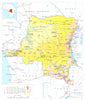 ZAIRE. Democratic republic of the Congo 1973 old vintage map plan chart