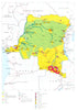 ZAIRE. DR Congo Economy industry trade farming agriculture resources 1973 map