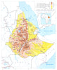 ETHIOPIA. Ethiopia; Empire of Ethiopia 1973 old vintage map plan chart