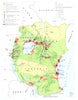 EAST AFRICA.Economy industry trade farming agriculture resources 1973 old map