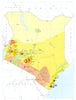 KENYA. Economy industry trade farming agriculture resources 1973 old map