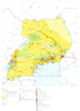 UGANDA. Economy industry trade farming agriculture resources 1973 old map
