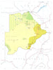 BOTSWANA. Economy industry trade farming agriculture resources 1973 old map