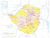 ZIMBABWE. Rhodesia;  1973 old vintage map plan chart
