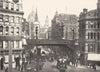 LONDON. Ludgate Circus- Looking up Ludgate Hill 1896 old antique print picture