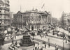 LONDON. Piccadilly Circus- Shaftesbury Memorial fountain & Pavilion 1896 print