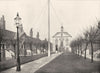 LONDON. The Trinity Almshouses- A Quiet bit of the Mile End Road 1896 print