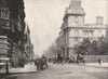 LONDON. Pall Mall- From the bottom of St Jamess Street 1896 old antique print
