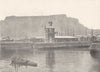 SOUTH AFRICA. Table Mountain, from the Docks 1899 old antique print picture