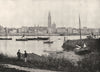 BELGIUM. Antwerp- View of River, Showing Cathedral on opposite bank 1895 print