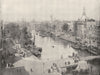 NETHERLANDS. Rotterdam- General view of the Town 1895 old antique print