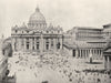 ITALY. St Peter's- St Peter's, Showing the Piazza and the Vatican 1895 print