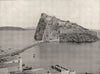 ITALY. Ischia- The Castle- Crowned rock 1895 old antique vintage print picture