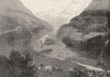 SWITZERLAND. Grindelwald- The Grindelwald Valley 1895 old antique print
