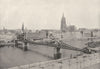 GERMANY. Frankfurt- View of the city from Sachsenhausen 1895 old antique print