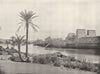 EGYPT. Philae- The Island, with the temple of Isis 1895 old antique print
