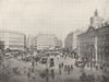 SPAIN. Madrid- The Puerta del sol 1895 old antique vintage print picture