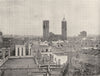 SPAIN. Barcelona- Part of the old City, With Cathedral 1895 antique print